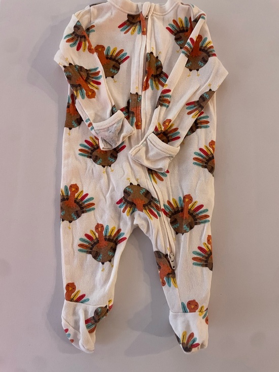 Old Navy Other - Old Navy Baby Thanksgiving Turkey 2way Zip Footed Mittens Outfit Size 0-3m